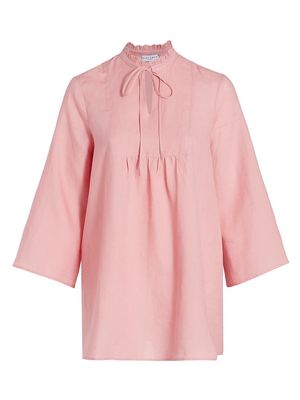 Women's Aras Split-Neck Tunic Dress - Soft Pink - Size 14 - Soft Pink - Size 14