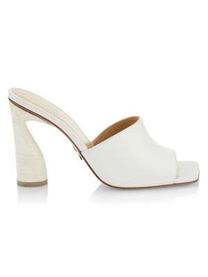 Women's Arc Leather Mules - White - Size 8.5 - White - Size 8.5