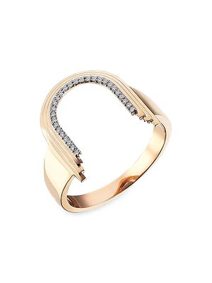 Women's Arches 14K Yellow Gold & 0.15 TCW Diamond Concave Ring - Yellow Gold - Size 6 - Yellow Gold - Size 6
