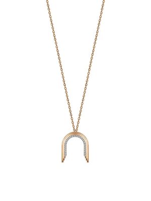Women's Arches Mini 14K-Yellow-Gold & 0.15 TCW Diamond Necklace - Yellow Gold - Yellow Gold