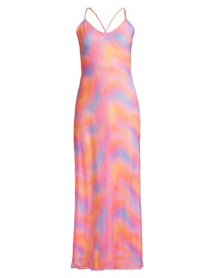 Women's Arya Strappy Tie-Dye Maxi Dress - Mystic Mellow - Size XS - Mystic Mellow - Size XS