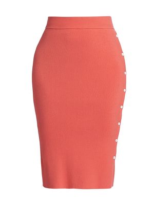 Women's Asher Button Up Skirt - Coral - Size XXS