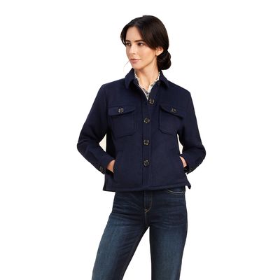 Women's Ashford Shirt Jacket in Navy, Size: XS by Ariat