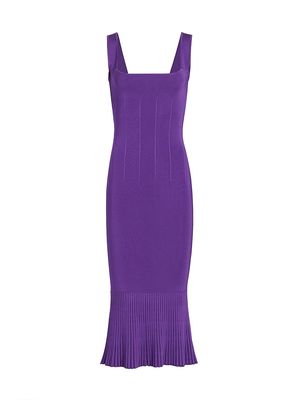 Women's Atalanta Sleeveless Knit Midi-Dress - Purple - Size Medium