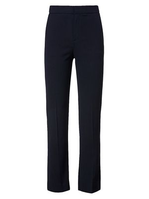 Women's Atelier Straight-Leg Cropped Trouser - Navy - Size XS - Navy - Size XS