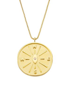 Women's Atlas 14K Gold-Vermeil, Gold-Plated & Diamond Pendant Necklace - Gold Vermeil - Gold Vermeil