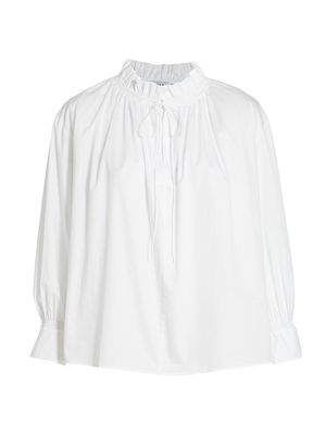 Women's Audrey Ruffled Pullover Blouse - White - Size 14 - White - Size 14