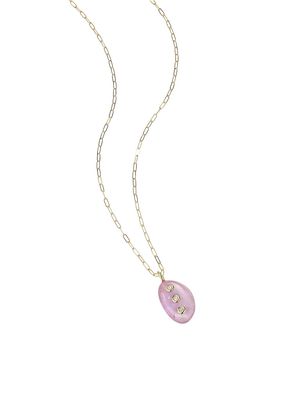 Women's Aura 14K-Gold-Plated, Amethyst, & Diamond Pendant Necklace - Amethyst - Amethyst