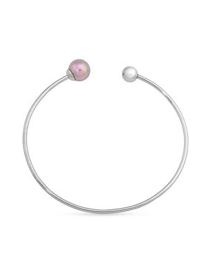 Women's Aura Steel & 8MM Nuage Pearl Flexible Bracelet - Pearl - Pearl