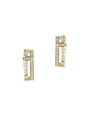 Women's Avenues 18K Gold & Diamond Stud Earrings - Gold
