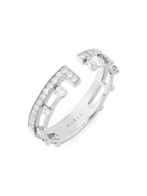 Women's Avenues 18K White Gold & Diamond Index Ring - White Gold - Size 6.5 - White Gold - Size 6.5