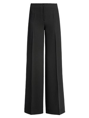Women's Ayla Wde-Leg Trousers - Black - Size 0 - Black - Size 0