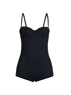 Women's Balconette One-Piece Swimsuit - Nero - Size Small