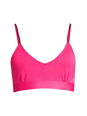 Women's Banded T-Shirt Bralette - Pink - Size XS - Pink - Size XS