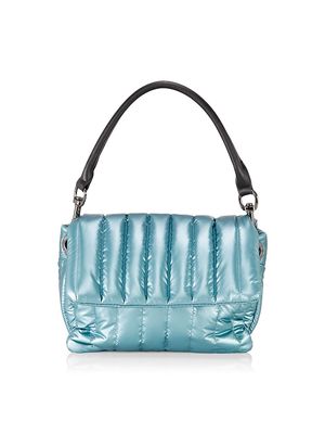 Women's Bar Quilted Shoulder Bag - Pearl Blue - Pearl Blue