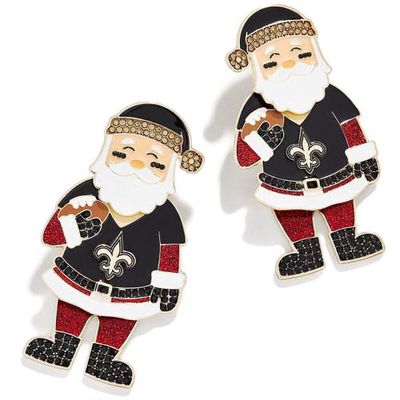 Women's BaubleBar New Orleans Saints Santa Claus Earrings in Black