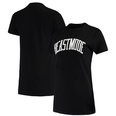 Women's Beast Mode Black Collegiate Logo T-Shirt