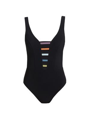 Women's Beatrix One-Piece Swimsuit - Black Multi - Size 12