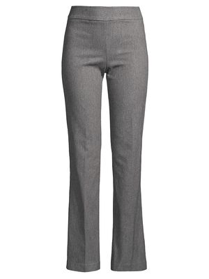 Women's Becca Stretch-Flannel Boot-Cut Pants - Grey - Size 0