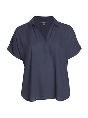 Women's Becky Short-Sleeve Blouse - Oxford Navy - Size 10 - Oxford Navy - Size 10