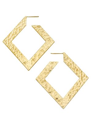 Women's Benson 14K-Gold-Plated Square Hoop Earrings - Gold