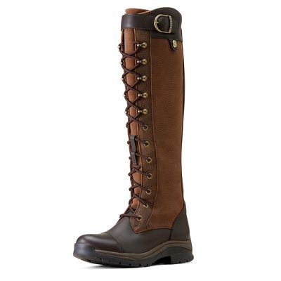 Women's Berwick Max Waterproof Boots in Ebony Brown Leather, Size: 5.5 B / Medium by Ariat