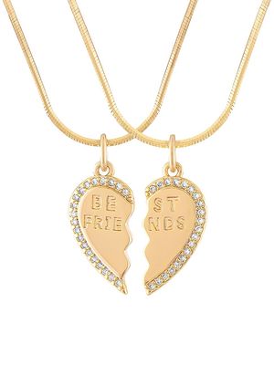 Women's Best Friends 14K Gold-Filled & Cubic Zirconia Necklace Set - Gold - Gold