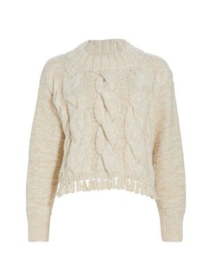 Women's Betsy Alpaca-Blend Pullover Sweater - Ivory Gold - Size XS - Ivory Gold - Size XS