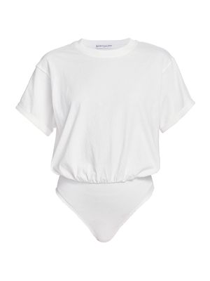 Women's Bette Short-Sleeve Cotton Bodysuit - White - Size XS - White - Size XS