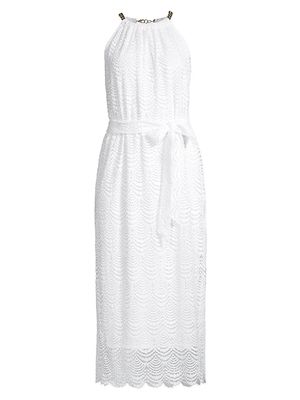 Women's Bingham Lace Crochet Midi Dress - Resort White - Size Large