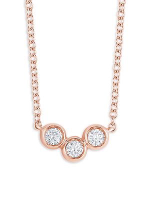 Women's Birks Iconic 18K Rose Gold & Diamond Pendant Necklace - Rose Gold - Rose Gold