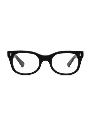 Women's Bixby 49MM Square Blue Light Reading Glasses - Matte Black - Matte Black