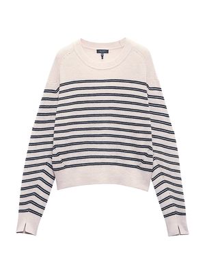 Women's Bree Wool Stripe Sweater - Turtle Dove Multi - Size XXS