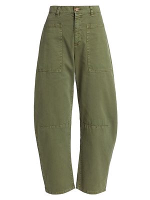 Women's Brylie Twill Curved Pants - Vine - Size 0