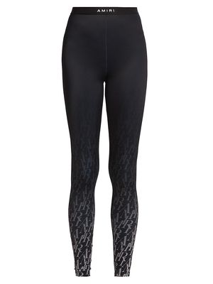 Women's Burnout Logo Leggings - Black - Size XL