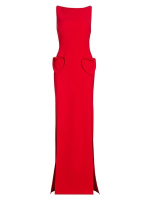 Women's Cady & Heart Pockets Gown - Chinese Red - Size 2