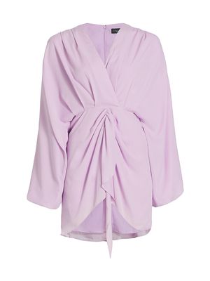 Women's Capin Melao Puff Sleeve Minidress - Lavender - Size 8 - Lavender - Size 8