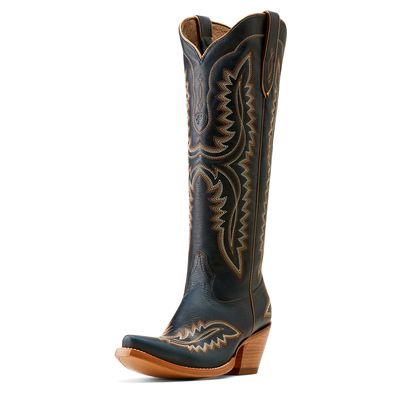 Women's Casanova Western Boots in Deepest Navy Leather, Size: 5.5 B / Medium by Ariat