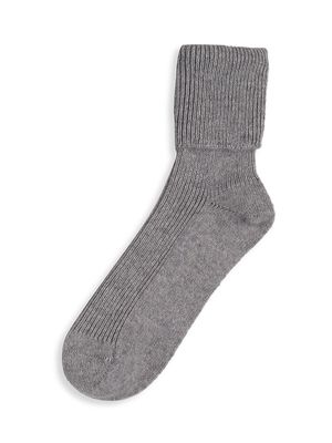 Women's Cashmere Bed Socks - Mid Grey - Mid Grey