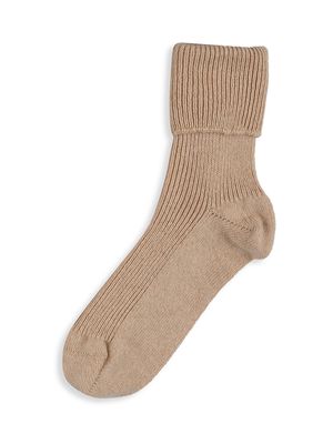 Women's Cashmere Bed Socks - Soft Beige - Soft Beige