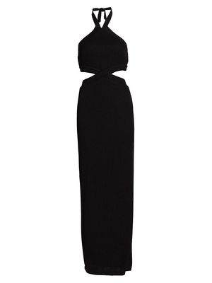 Women's Cassidy Cutout Maxi Dress - Black - Size Medium