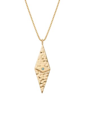 Women's Catalina 14K-Gold-Plated & Turquoise Evil-Eye Pendant Necklace - Yellow Gold - Yellow Gold