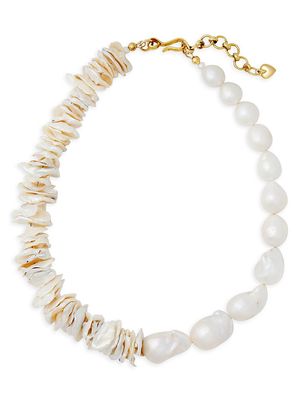 Women's Catalina Goldplated Keshi & Freshwater Pearl Necklace - Pearl - Pearl