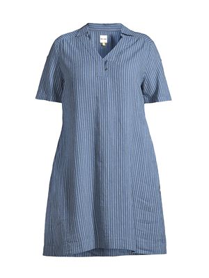 Women's Central Park Striped Dress - Blue Multi - Size 14 - Blue Multi - Size 14