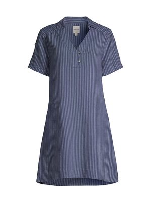 Women's Central Park Striped Dress - Blue Multi - Size XS - Blue Multi - Size XS