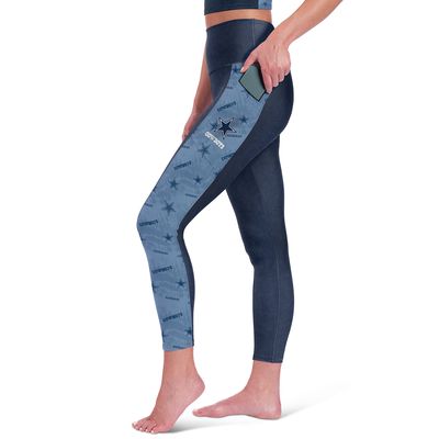 Women's Certo  Navy Dallas Cowboys High Waist Two-Pocket Leggings