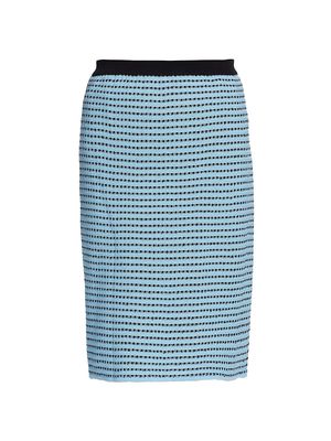 Women's Chain-Trim Striped Knit Pencil Skirt - Serene Black - Size 14 - Serene Black - Size 14