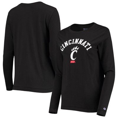 Women's Champion Black Cincinnati Bearcats University Arch Logo Long Sleeve T-Shirt