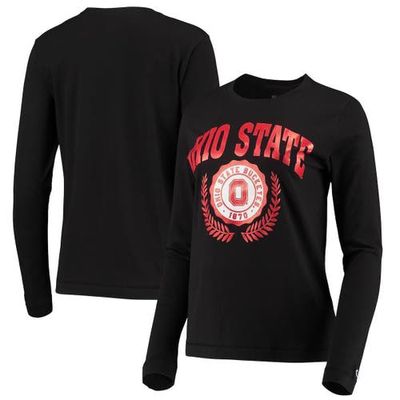 Women's Champion Black Ohio State Buckeyes University Laurels Long Sleeve T-Shirt