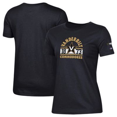Women's Champion Black Vanderbilt Commodores 150th Anniversary T-Shirt